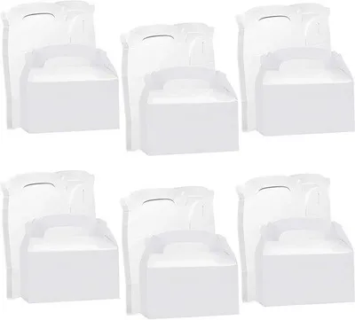 Produktbild von Dailygoods – Weiße Karton-Geschenkboxen – Geschenktüten – 24 Stück – 16 x 9,3 x 8,6 cm – Perfekt für Kindergeburtstage – Ideal für Hochzeiten