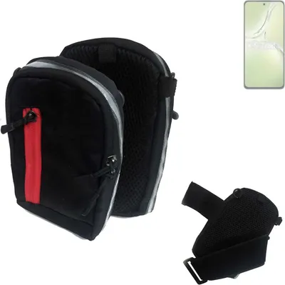 Produktbild von K-S-Trade Outdoor Gürteltasche Holster Umhängetasche kompatibel mit Oppo K12x 5G CPH2667 schwarz Handy Tasche Case travelbag Schutz Hülle Handy