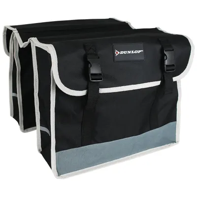 Produktbild von Dunlop Fahrradtasche FGT19, Doppel Fahrradtasche Gepäckträger 14,5L, wasserdicht, Fahrrad (100% Polyester, Belastbarkeit: max. 10 kg / je Tasche)