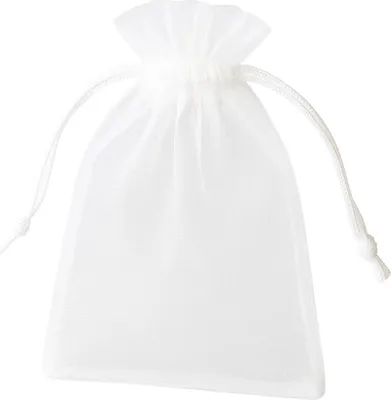 Obrázok produktu pre Darčekové organza vrecúško - Biela/7x9cm/10ks KP38483