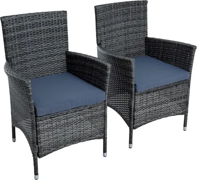 Produktbild von Polyrattan-Gartenstühle – Gartenstuhl – Balkonstuhl – Rattanstuhl – Gartenmöbel – Set aus 2 Stück