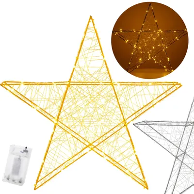 Immagine prodotto di Stella LED - 55 cm, 100 LED, 3xAA, IP20, bianco caldo