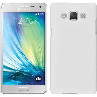 Produktbild von PhoneNatic Case kompatibel mit Samsung Galaxy A5 (A500) - Hülle weiß gummiert Hard-case + 2 Schutzfolien