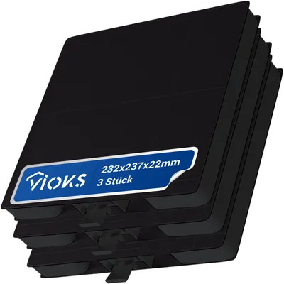 Produktbild von VIOKS Kohlefilter 3x Ersatz für Bosch 11026769 232x237mm für Dunstabzugshaube