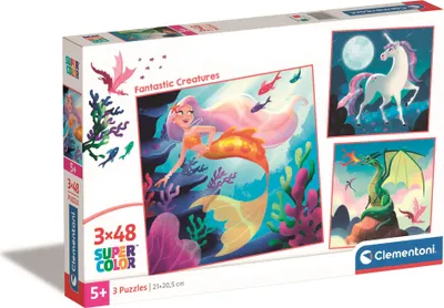 Immagine prodotto di Puzzle CLE 3x48 SuperKolor FantasticCreat.25319