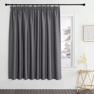 Immagine prodotto di Tende oscuranti per soggiorno, colore grigio, altezza 175 cm, larghezza 280 cm, set da 1