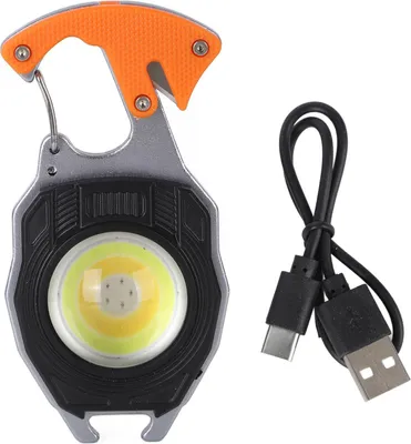 Zdjęcie produktu dla Mini latarka, wielofunkcyjna, mała LED, pomarańczowa, 6 trybów świecenia do użytku na zewnątrz w domu