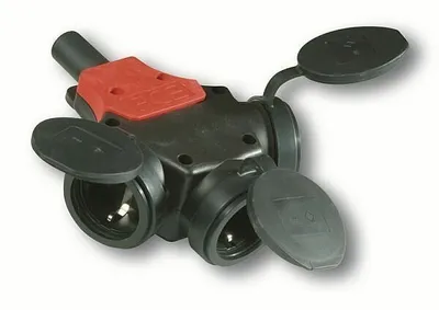 Produktbild von PCE 3-Wege Kupplung Gummi 2/16A IP44 250V