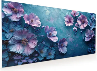 Produktbild von Küchenrückwand Spritzschutz Glas mit Motiv Blumenmuster 40 x 40 cm