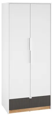 Obrázek produktu pro Selsey Torino – Šatní skříň s 1 zásuvkou, 2 dvířka, bílá, 82 cm