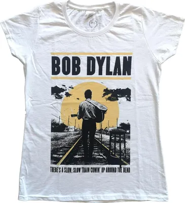 Obrázek produktu pro Bob Dylan - tričko "Slow Train" pro ženy RO3169 (L) (Bílá)