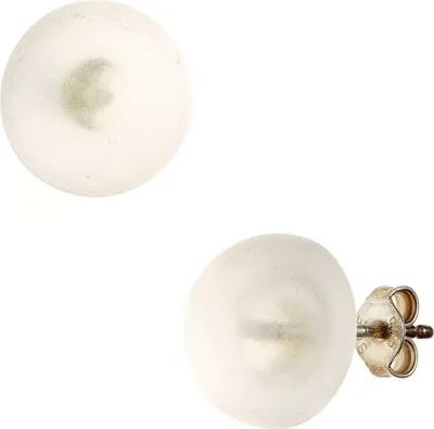 Produktbild von 12mm Ohrstecker Ohrringe 925 Silber Bergkristalle weiß rund Damen
