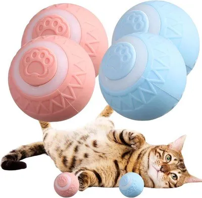 Produktbild von Interaktives Katzenspielzeug LED Licht USB Aufladbar 360 Grad Selbstlaufend