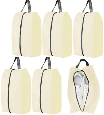 Produktbild von Unyqoos® 5er-Set wasserdichte Schuhbeutel aus Oxford-Gewebe 39,3 x 19 cm – für Reise & Zuhause, mit Tragegriff, rollbar