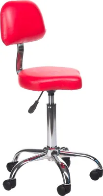 Produktbild von Kosmetikhocker mit Rückenlehne BH-7268 – Rot
