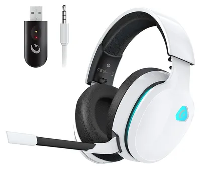 Produktbild von Gaming-Headset (Gaming Kopfhörer mit abnehmbarem Mikrofon mit Geräuschunterdrückung, Bluetooth-Headset, Drahtloses Abnehmbares Mikrofon