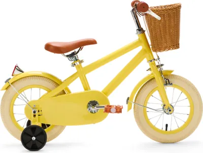 Immagine prodotto di Generation Retro 12 pollici giallo - bicicletta per bambini con cestino