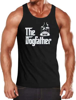 Produktbild von Herren Tanktop The Dogfather Moonworks® schwarz XL