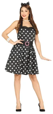 Produktbild von 50er Jahre Damen Kleid mit Punkten Rock in Roll, Größe:L