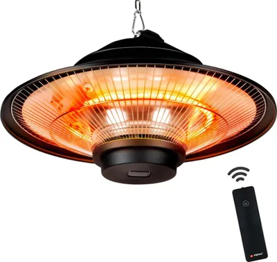 Obrázek produktu pro alpina Heater ohřívač na terasu - infračervený ohřívač - IP44 odolný proti stříkající vodě - 1500W - černý