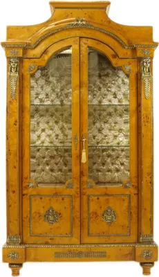 Produktbild von Casa Padrino Empire Vitrine Vogelaugenahorn - Vitrinenschrank - Wohnzimmerschrank Barock