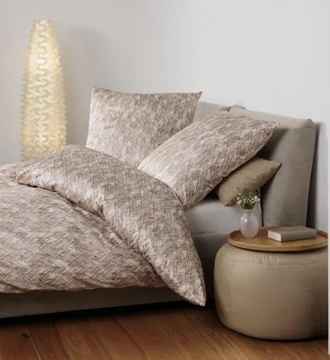 Produktbild von Janine Design Mako-Satin-Bettwäsche-Garnitur moments 98121 Farbe beige Größe 135x200+80x80