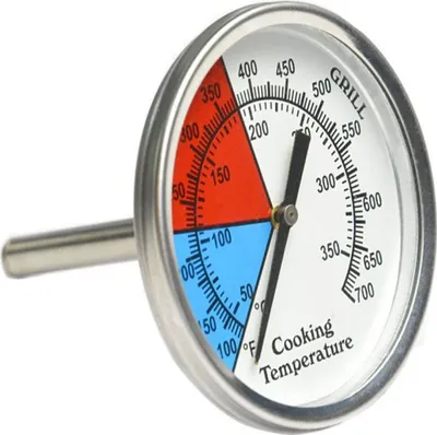 Produktbild von Räucherthermometer für Barbecue-Holzkohle-Smoker, Grillthermometer mit Temperaturanzeige, 53 mm