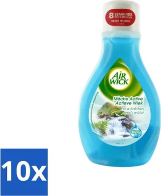 Zdjęcie produktu dla Air Wick – odświeżacz powietrza – Active Wick Fresh Water – 375 ml – opakowanie ekonomiczne – 10 sztuk