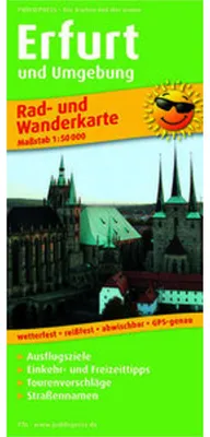 Immagine prodotto di Carta ciclistica ed escursionistica di Erfurt e dintorni 1:50 000