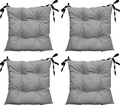 Obrázek produktu pro Sada 4 polštářů na zahradní židle Oxford šedá 50x50