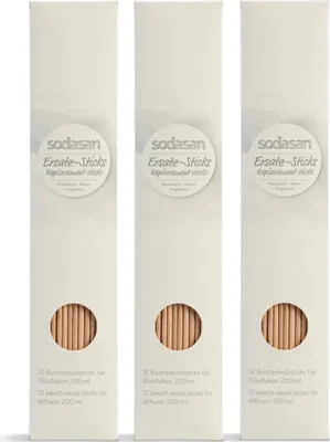 Produktbild von Sodasan Raumduft senses Ersatz-Sticks 12Stk (3er Pack)