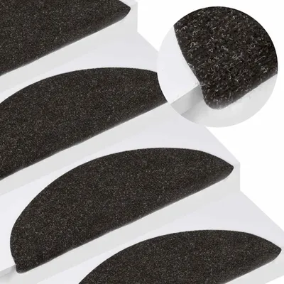 Produktbild von vidaXL Samolepiace podložky na kroky 15 ks 56x17x3 cm čierna