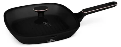 Obrázek produktu pro Grilovací pánve s víkem 28 cm Black Rose BH 8355, matně černá, kompatibilní se všemi typy sporáků, včetně indukce