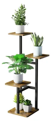 Produktbild von Pflanzenständer, 4-stufiges Design, für den Innenbereich, Tigerfarbe