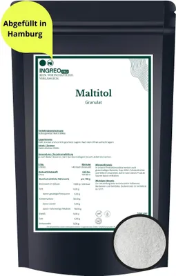 Produktbild von Maltitol Granulat – Zuckeraustauschstoff | Ingreo PRO – 1kg