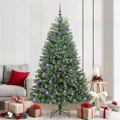 Image de Maison Exclusive - Sapin de Noël artificiel pliable, vert, 210 cm