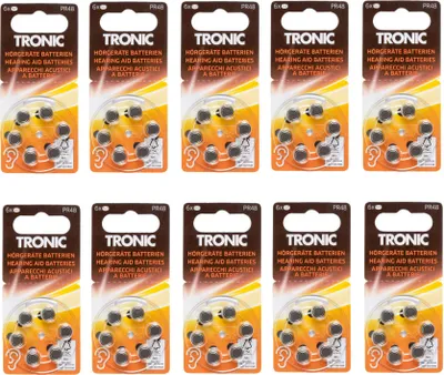 Produktbild von Tronic Hörgeräte Batterien 6 Stück Ansmann PR48 10x6 Stück