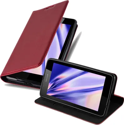 Obrázok produktu pre Cadorabo Puzdro pre Nokia Lumia 540 Ochranný kryt v červenej farbe Puzdro na mobilný telefón s magnetickým zatváraním