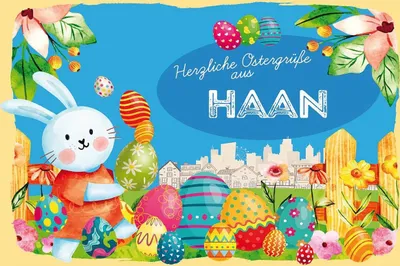 Produktbild von vianmo Holzschild 12x18 cm Ostergrüße HAANFEST