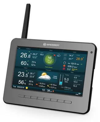 Produktbild von Bresser 7003500 Basisstation für WLAN Funk Wetterstation mit 17,8 cm TFT