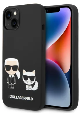Zdjęcie produktu dla Karl Lagerfeld Klhmp14Msskck Iphone 14 Plus / 15 Plus 6,7 Hardcase Czarny/Black Liquid Silicone Karl & Choupette Magsafe
