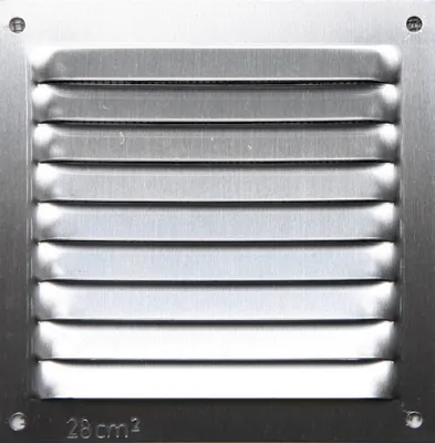 Image de Grille d'aération aluminium anodisé, L.10 x l.10 cm