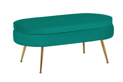 Immagine prodotto di Pouf ovale in velluto verde