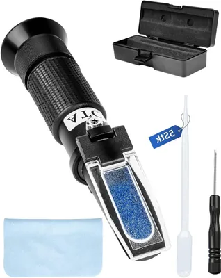 Productafbeelding van Vorstbescherming Refractometer - Antivries Meter - Vloeistof Testen - Nauwkeurige Meting - Niet Gespecificeerd - Zilver