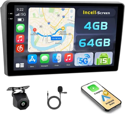 Zdjęcie produktu dla Radio samochodowe multimedialne – system nawigacji – stereo – ekran 9 cali – bezprzewodowe połączenie CarPlay i Bluetooth