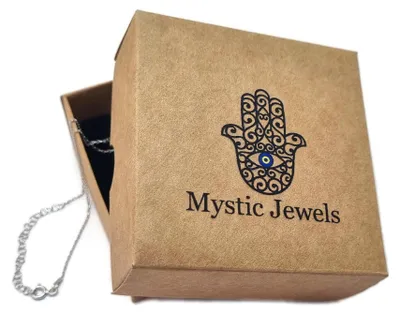 Produktbild von MYSTIC JEWELS By Dalia 925 Sterling Silber Runde Evil Eye Halskette mit Zirkonia und Emaille Geschenk für Frauen 1cm Zirkonia