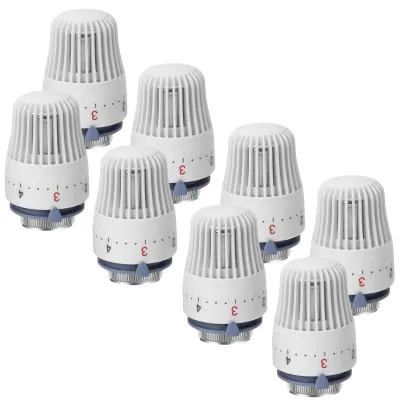 Obrázek produktu pro Omgoods - Termostatické hlavice pro radiátory, závit M30 x 1.5 - Sada 8 kusů