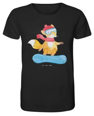 Produktbild von Mr. & Mrs. Panda Tshirt Hase Snowboarden Größe L - Schwarz - Geschenk, Herren-T-Shirt, T-Shirt Herren, Herrenshirt, Winterurlaub, Snowboardschule, Snowboard, Oberteil