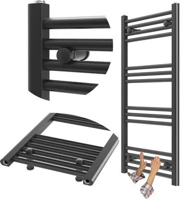 Immagine prodotto di Granitan - Radiatore da bagno - Scaldasalviette - 50x100 cm - Nero - Scaldasalviette - BRENO