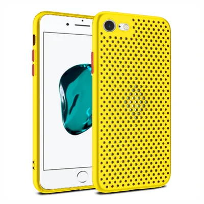 Immagine prodotto di Smartphonica Custodia in silicone per iPhone 7/8 con fori - Giallo